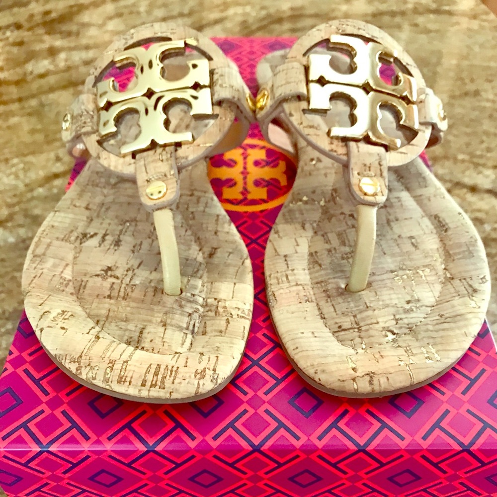 Tory Burch Miller 2 Cork Sandals Size 6.5M